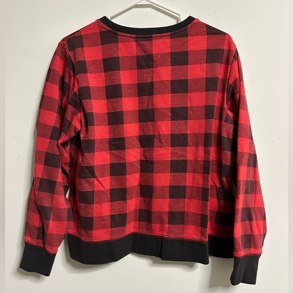 Eddie Bauer Plaid Crewneck - Picture 2 of 3